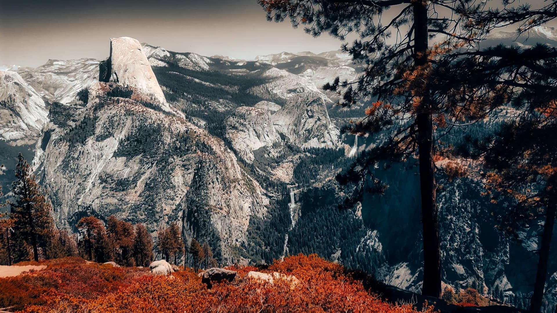 Snowy Mountain Landscape