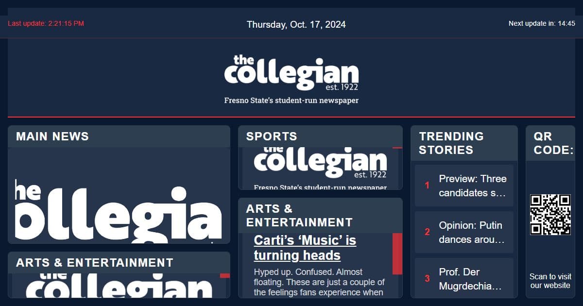 The Collegian Digital Signage